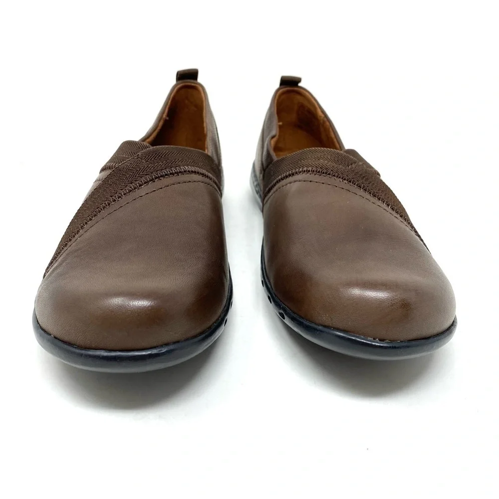 Cobb Hill Penfield Envelope Slip On shoes Brown Leather NARROW CI9278